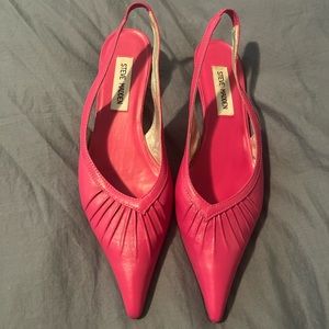 Vintage Y2K Pointed Toe Slingback Kitten Heels